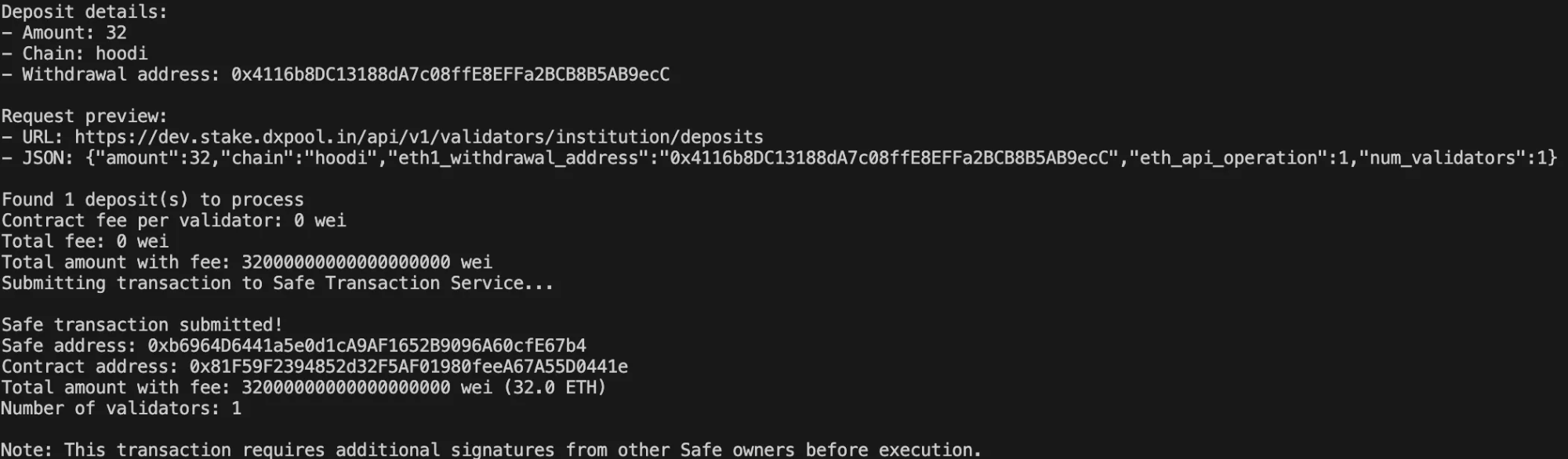 Transaction Submitted